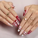 Press on Nails Red French Tips
